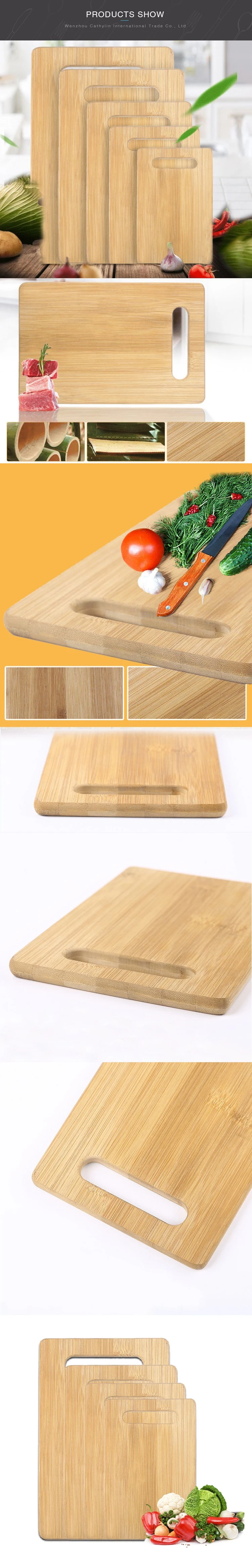 Wholesale Custom 4 Block Wooden Cutting Board Set Chopping Board